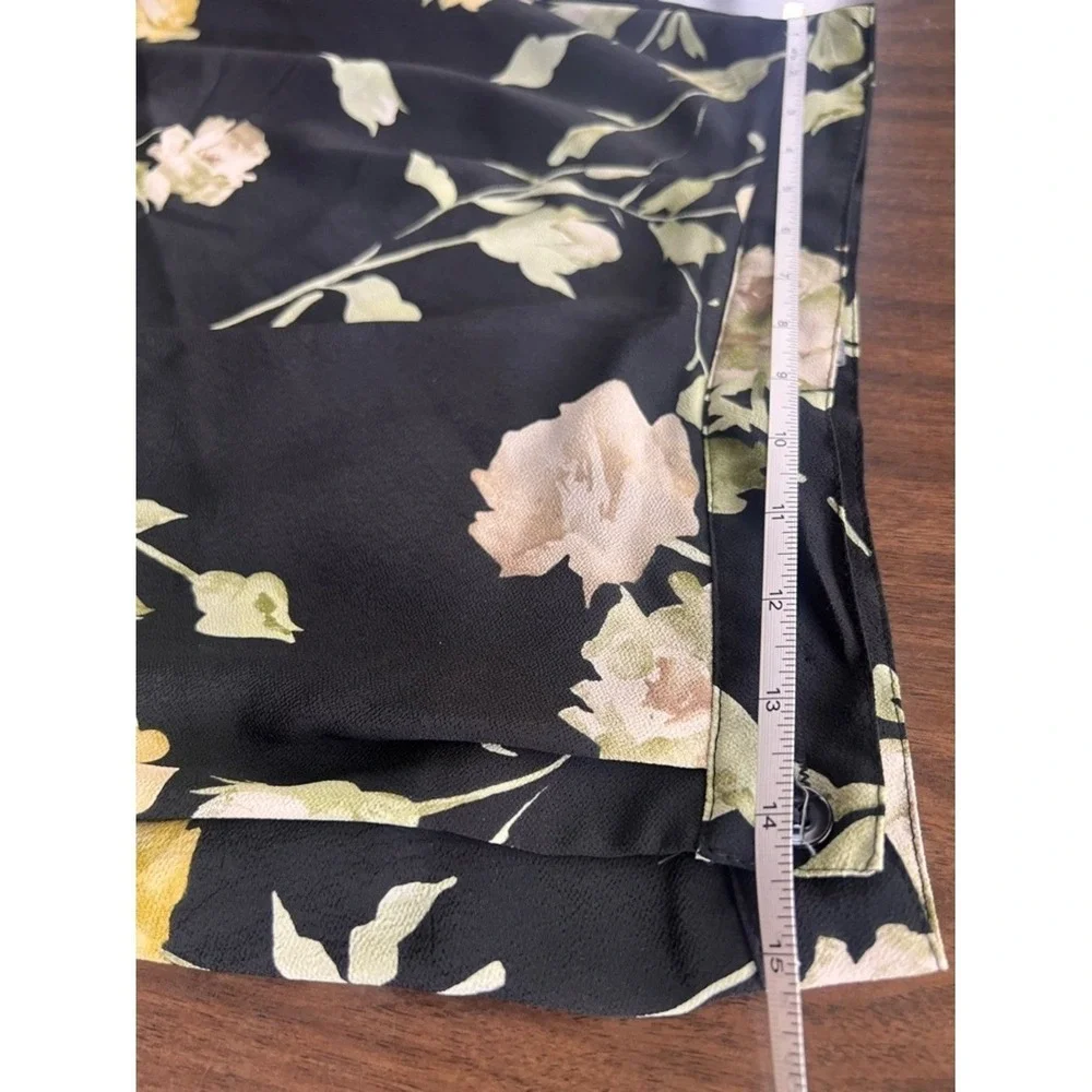 Vintage Cottagecore Savion Romantic Floral Midi Skirt Size 12 Dark‎ Academia